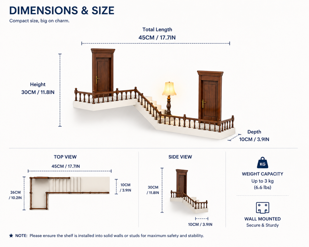 Corner Staircase Mini Shelf view 12 – Doluchi