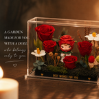 Preserved Rose Display | Anime Figurine Eternal Flower Acrylic Stand | Romantic Collectible Gift