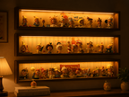 Star Person Wall Display Cabinet | LED Blind Box Shadow Box | Collectible Organizer | Figurine Storage