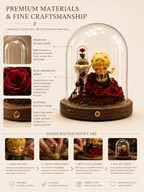 Little Prince Eternal Rose Glass Dome size reference – Doluchi