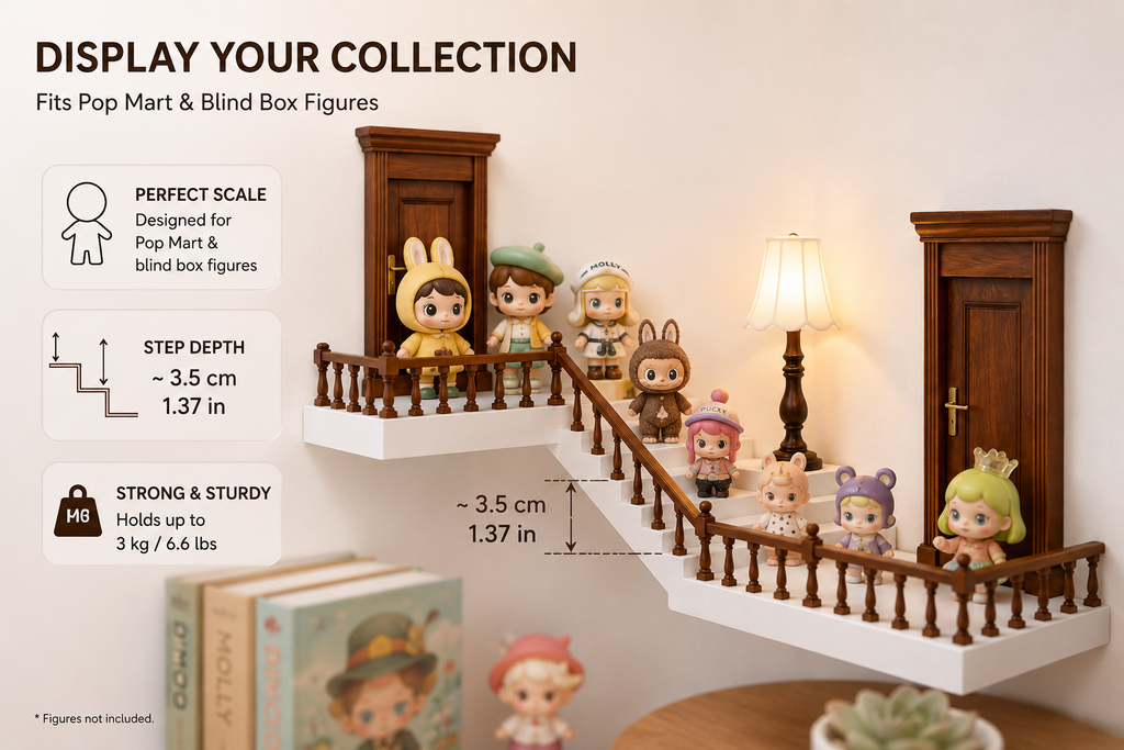 Corner Staircase Mini Shelf view 17 – Doluchi