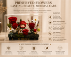 Preserved Rose Display | Anime Figurine Eternal Flower Acrylic Stand | Romantic Collectible Gift