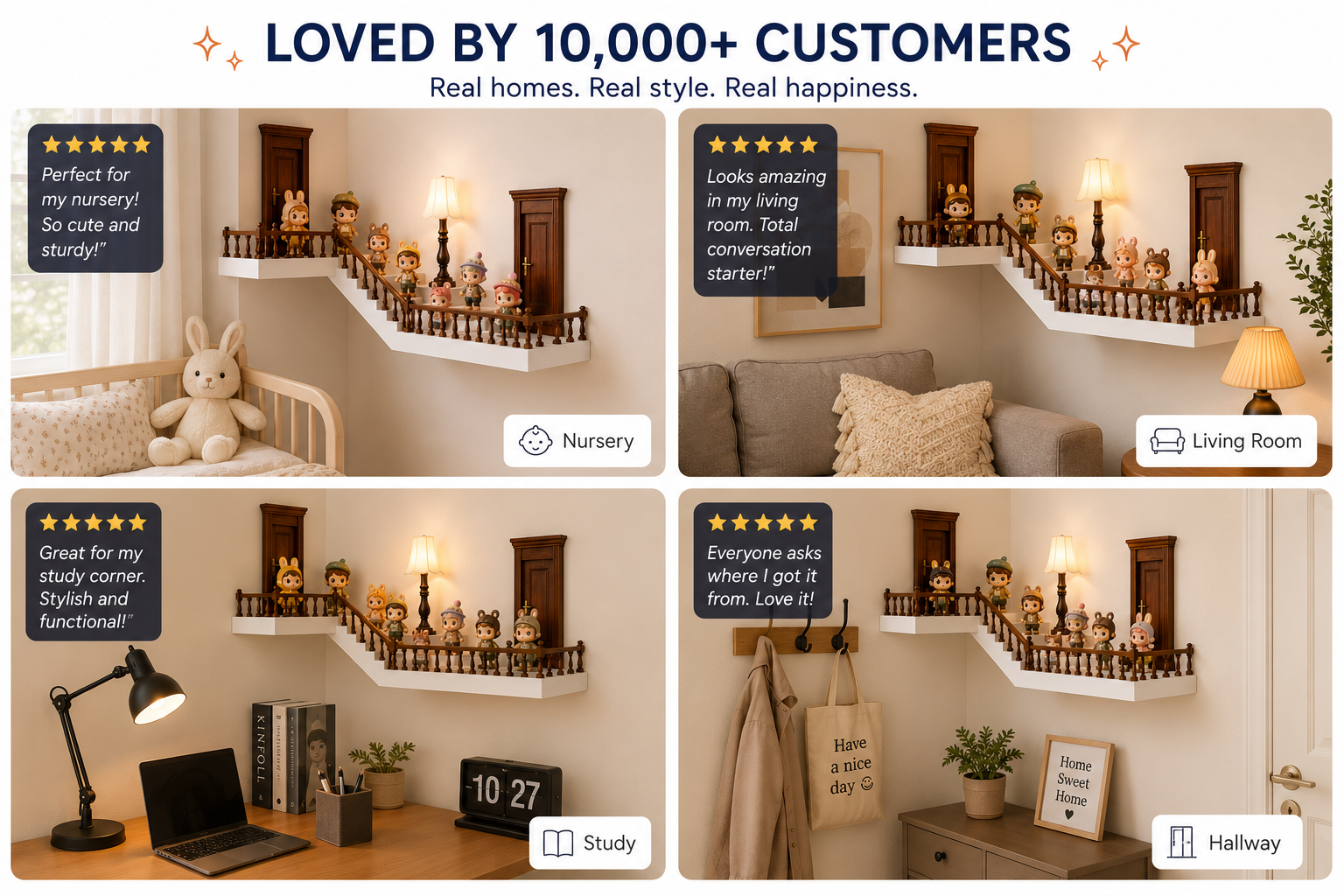 Corner Staircase Mini Shelf view 18 – Doluchi