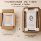 Acrylic Display Box + Column Pedestal Set | 136cm Tall Tower Display