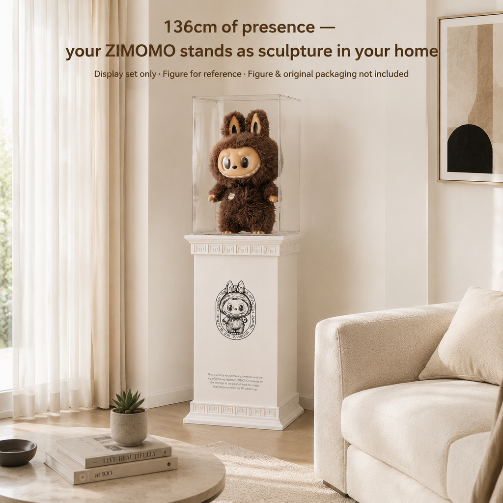 Acrylic Display Box + Column Pedestal Set | 136cm Tall Tower Display