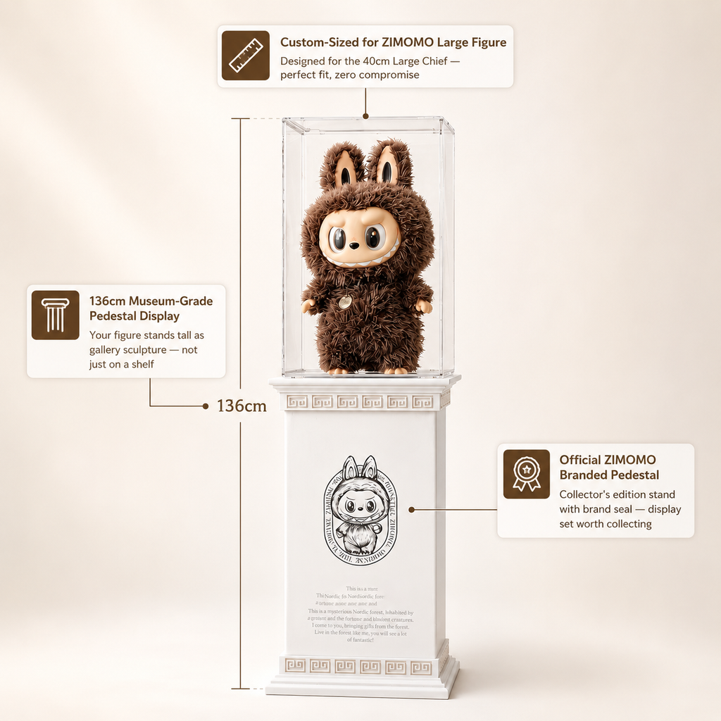 Acrylic Display Box + Column Pedestal Set | 136cm Tall Tower Display