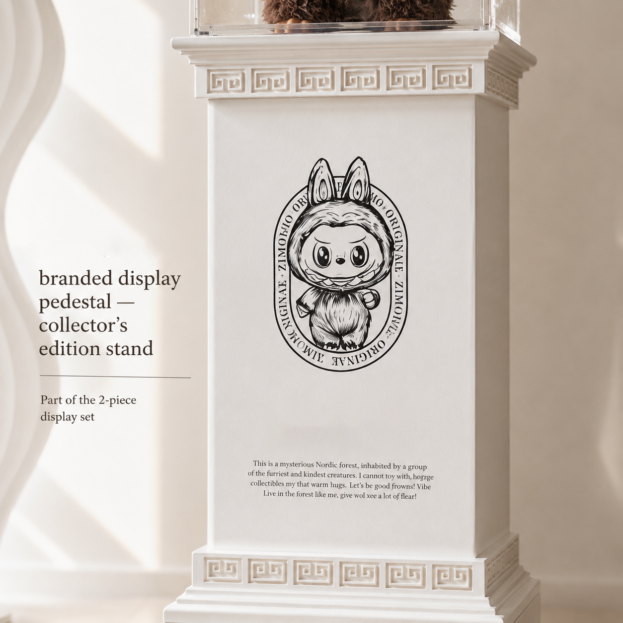 Acrylic Display Box + Column Pedestal Set | 136cm Tall Tower Display