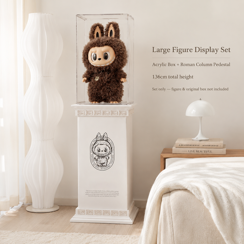 Acrylic Display Box + Column Pedestal Set | 136cm Tall Tower Display