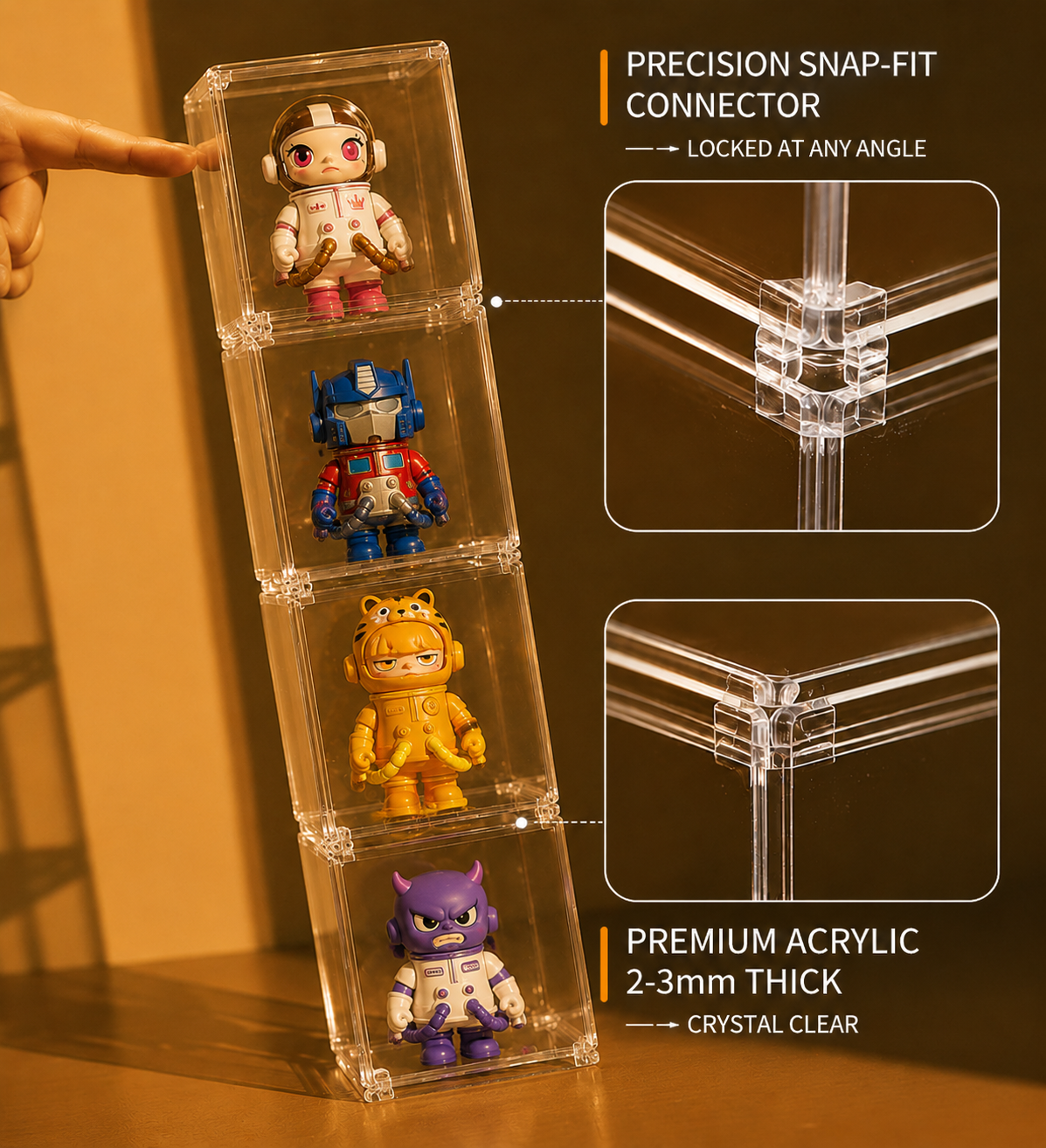 Stackable Blind Box Cube Tower | Door Frame Display Column | Every Unbox Adds a New Cube