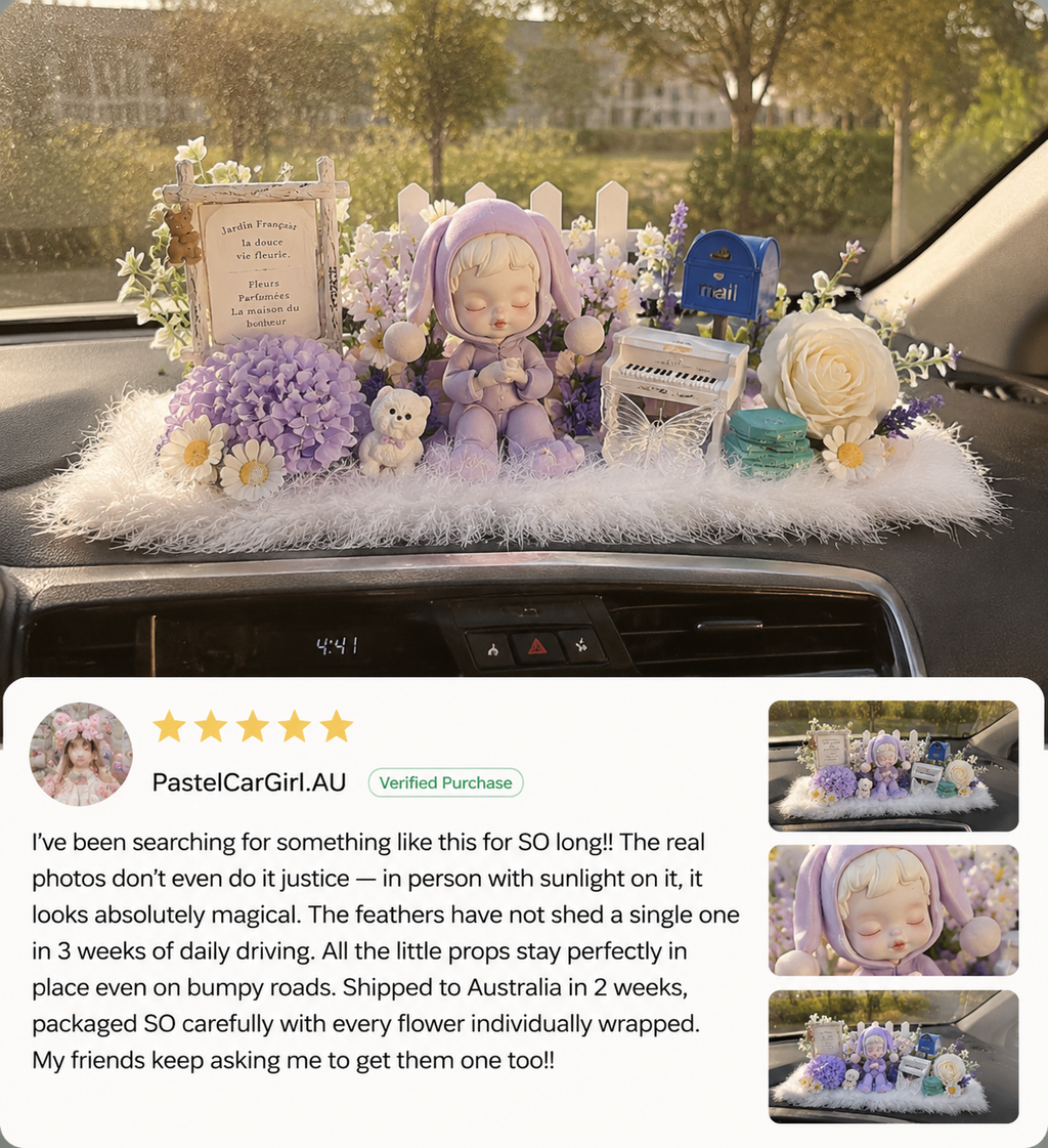 Dreamy Garden Figurine Gift Box back view – Doluchi