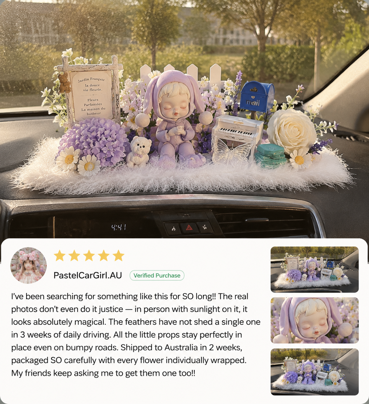 Dreamy Garden Figurine Gift Box back view – Doluchi
