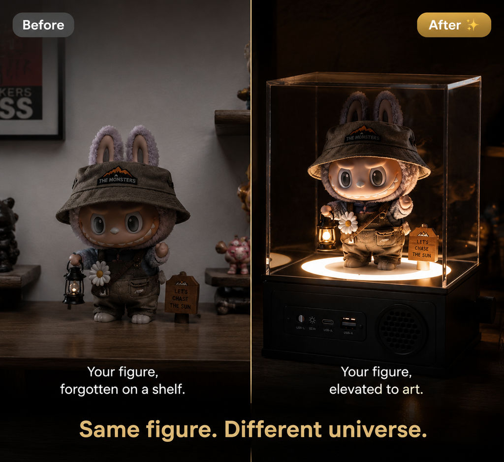 LED Spotlight Single Figure Display Case detail – Doluchi