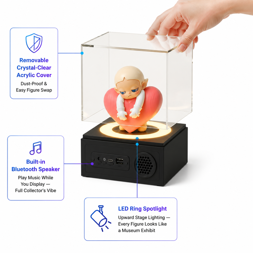 LED Spotlight Single Figure Display Case size reference – Doluchi