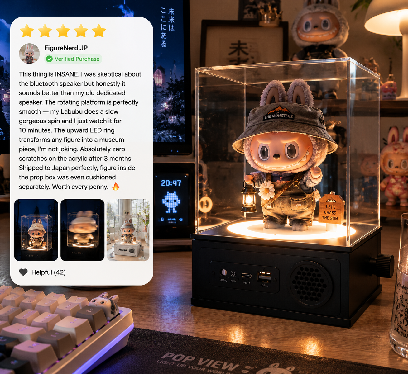 LED Spotlight Single Figure Display Case view 11 – Doluchi