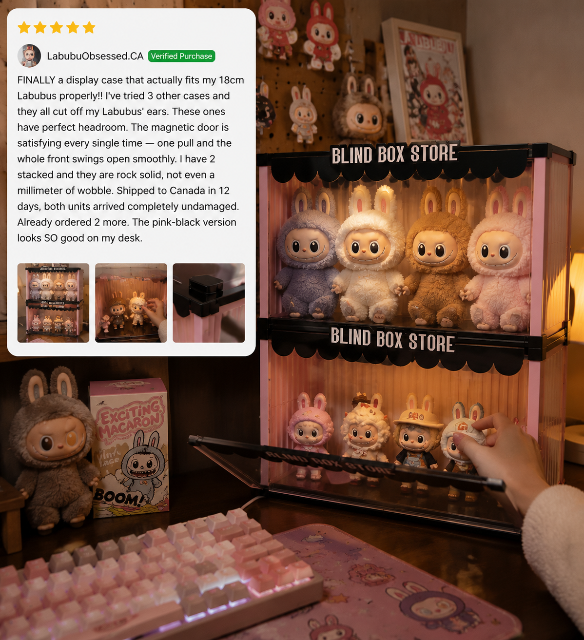 Blind Box Store Acrylic Display Shelf back view – Doluchi