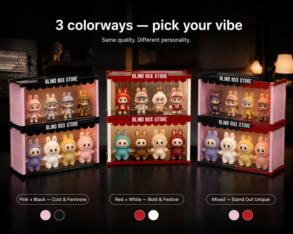Blind Box Store Acrylic Display Shelf in use – Doluchi