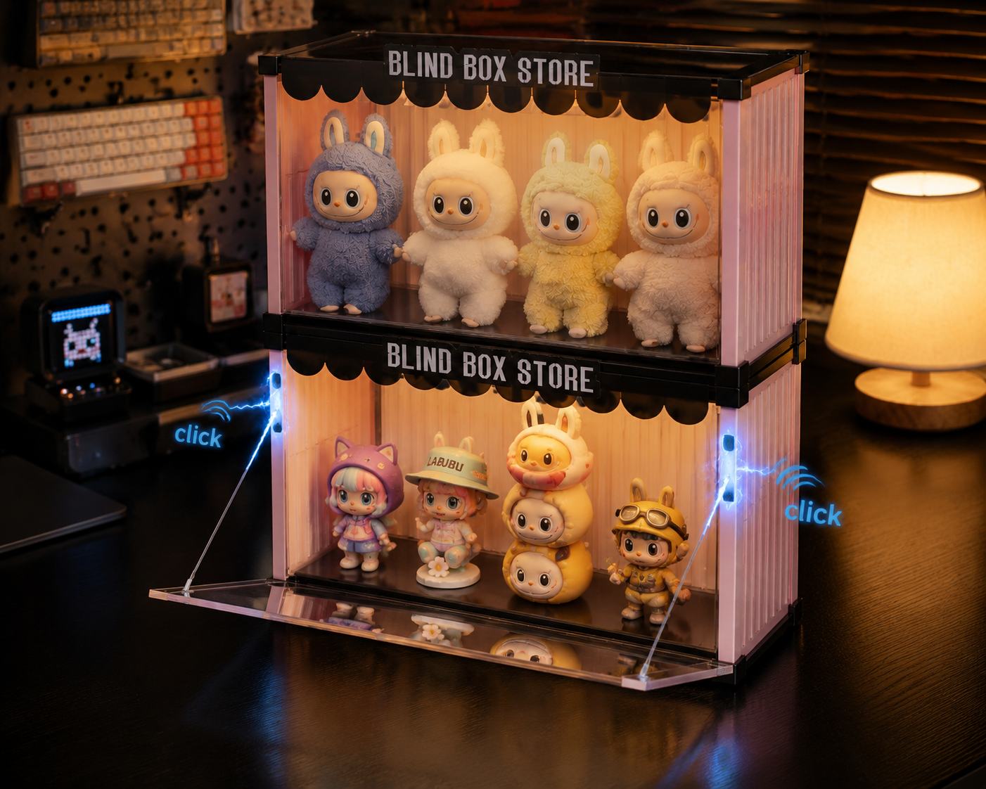 Blind Box Store Acrylic Display Shelf view 10 – Doluchi