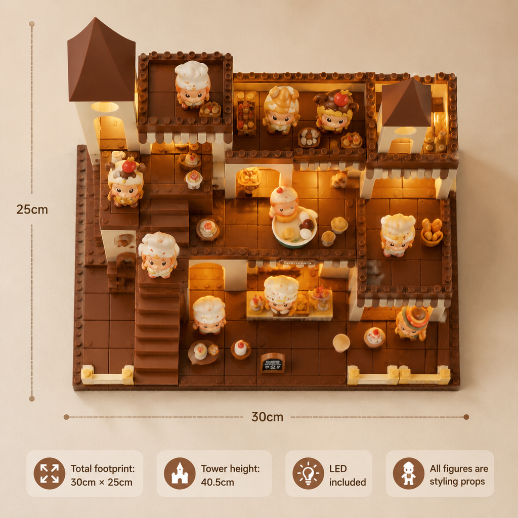 Castle Bakery DIY Modular Building Set view 8 – Doluchi