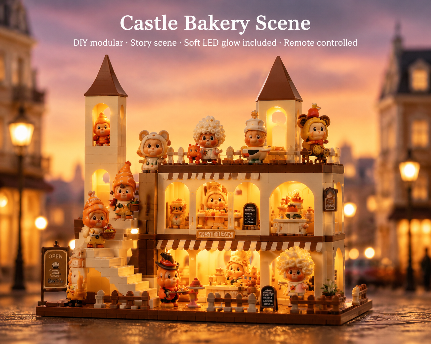 Castle Bakery DIY Modular Building Set view 10 – Doluchi