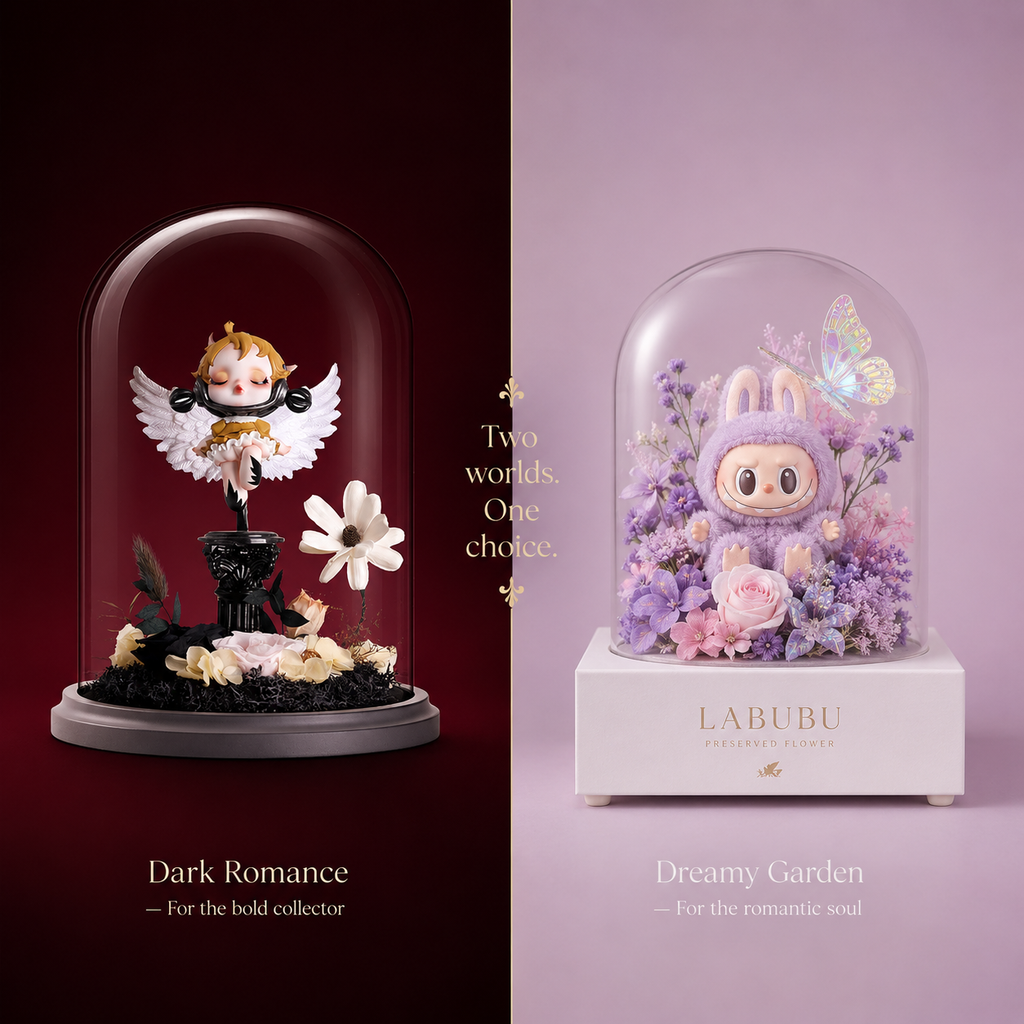 Wandering Dream Glass Dome | Real Preserved Flowers Limited Edition | Angel Series