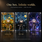 Acrylic Display Box with Art Backdrop in use – Doluchi