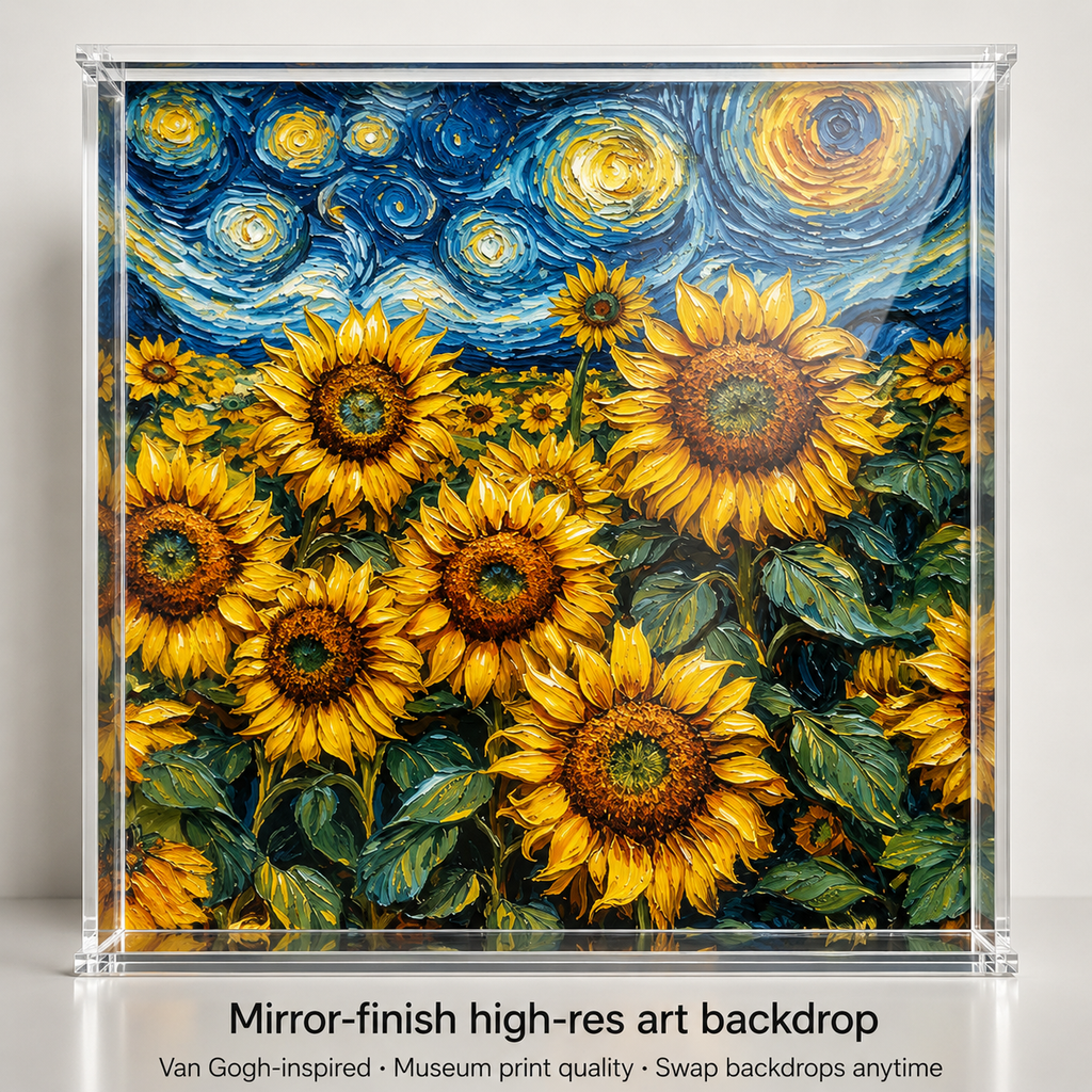 Acrylic Display Box with Art Backdrop view 9 – Doluchi