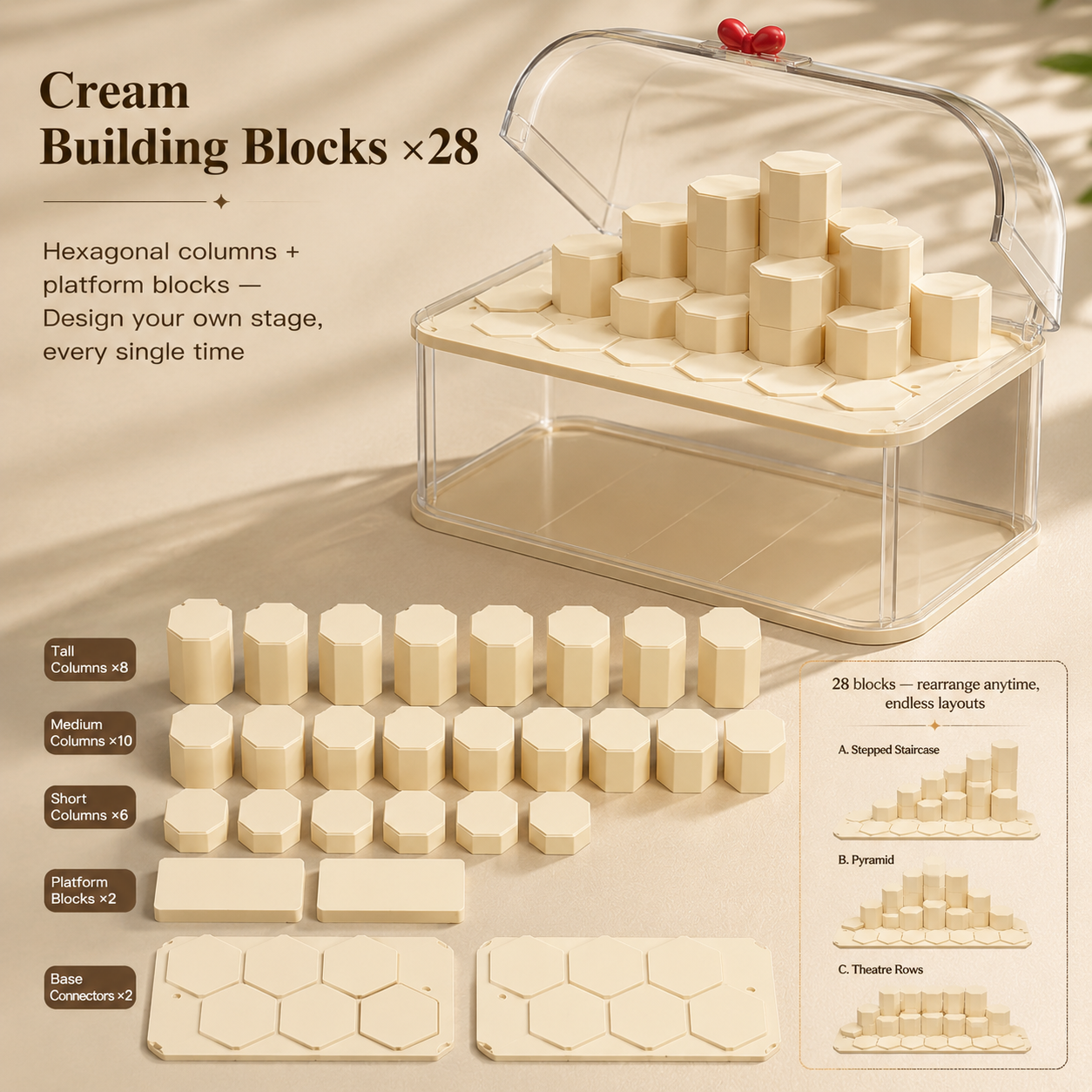 Dome Acrylic 2-Tier Display Cabinet in use – Doluchi