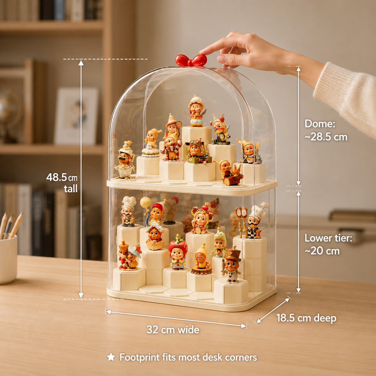 Dome Acrylic 2-Tier Display Cabinet packaging – Doluchi