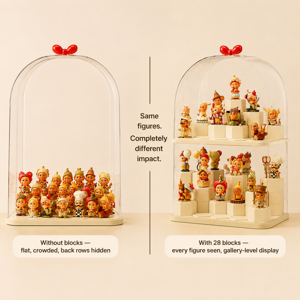 Dome Acrylic 2-Tier Display Cabinet view 8 – Doluchi