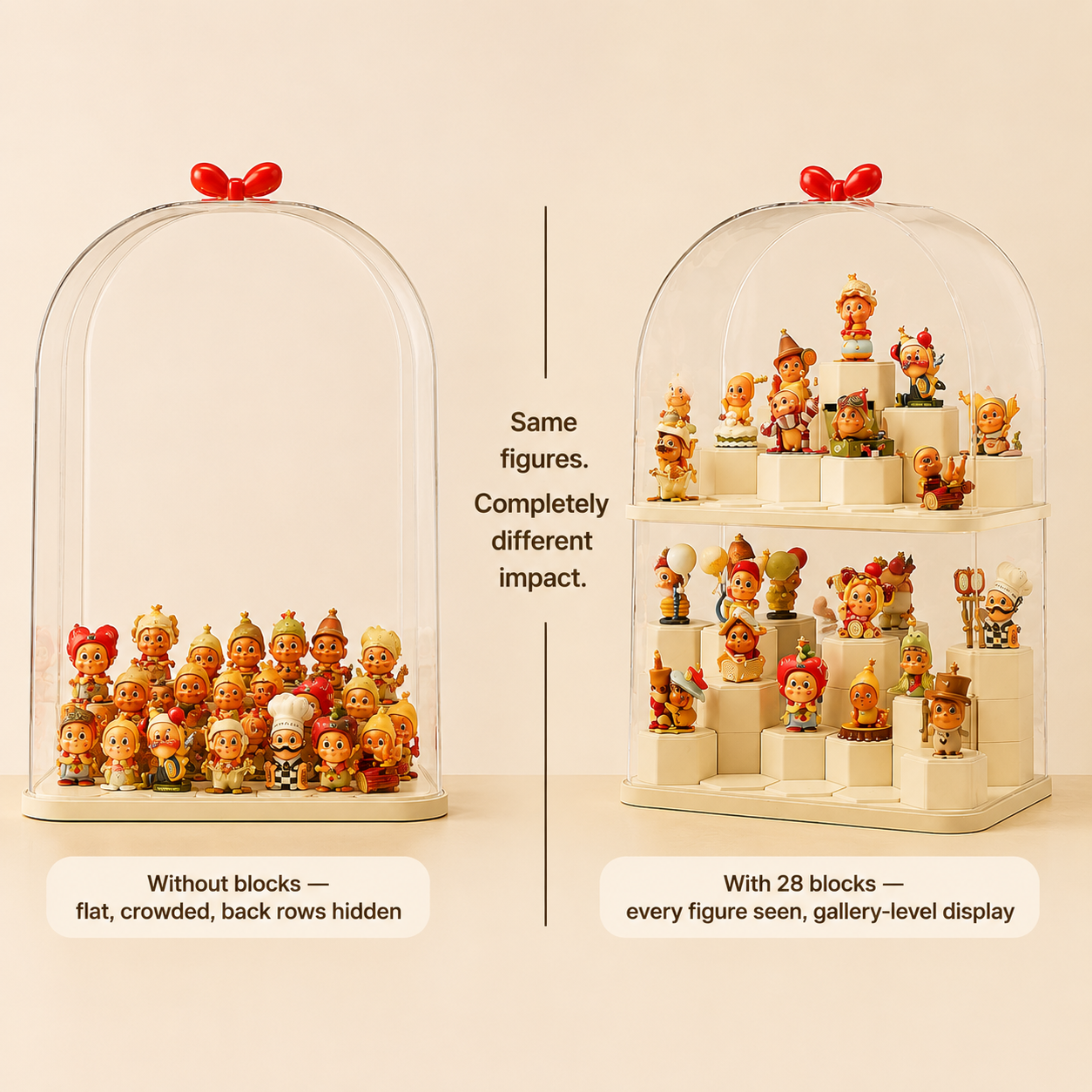 Dome Acrylic 2-Tier Display Cabinet view 8 – Doluchi
