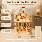 Dome Acrylic 2-Tier Display Cabinet view 11 – Doluchi