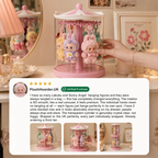 Pink Carousel Rotating Plush Hanger side view – Doluchi