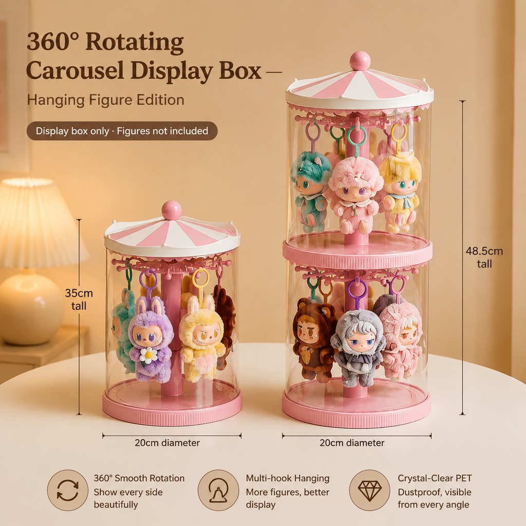 Pink Carousel Rotating Plush Hanger view 8 – Doluchi