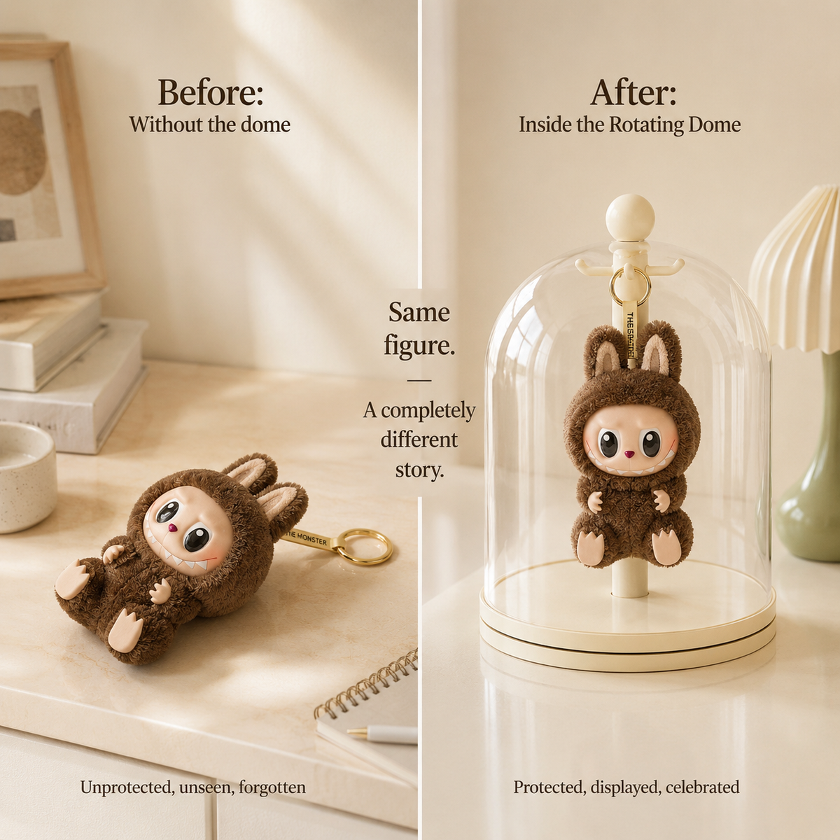 Glass Dome Figurine Display size reference – Doluchi