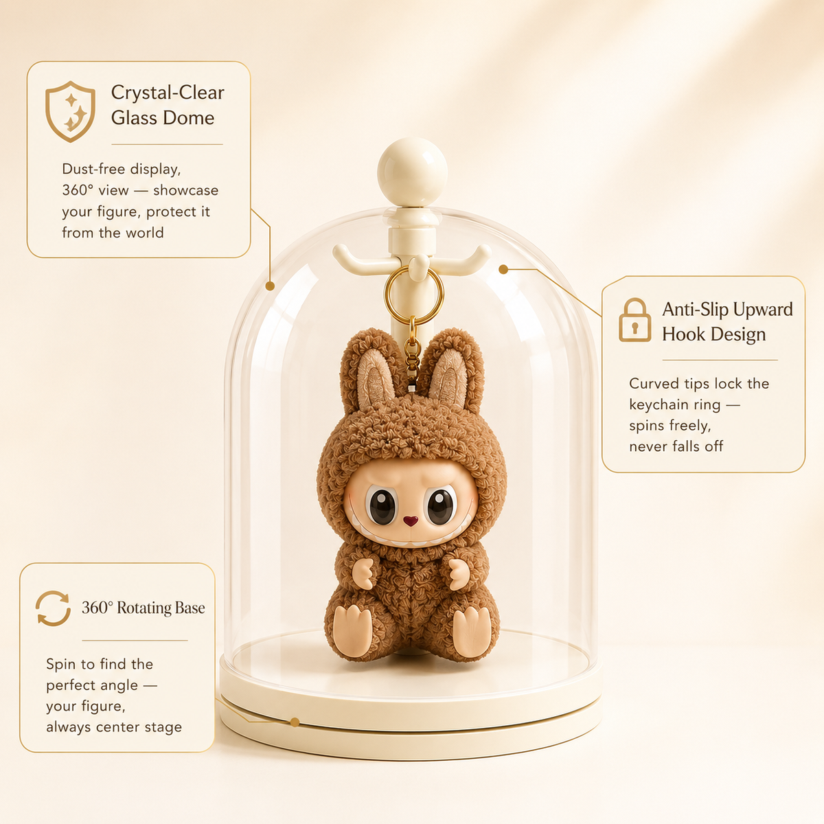 Glass Dome Figurine Display view 9 – Doluchi