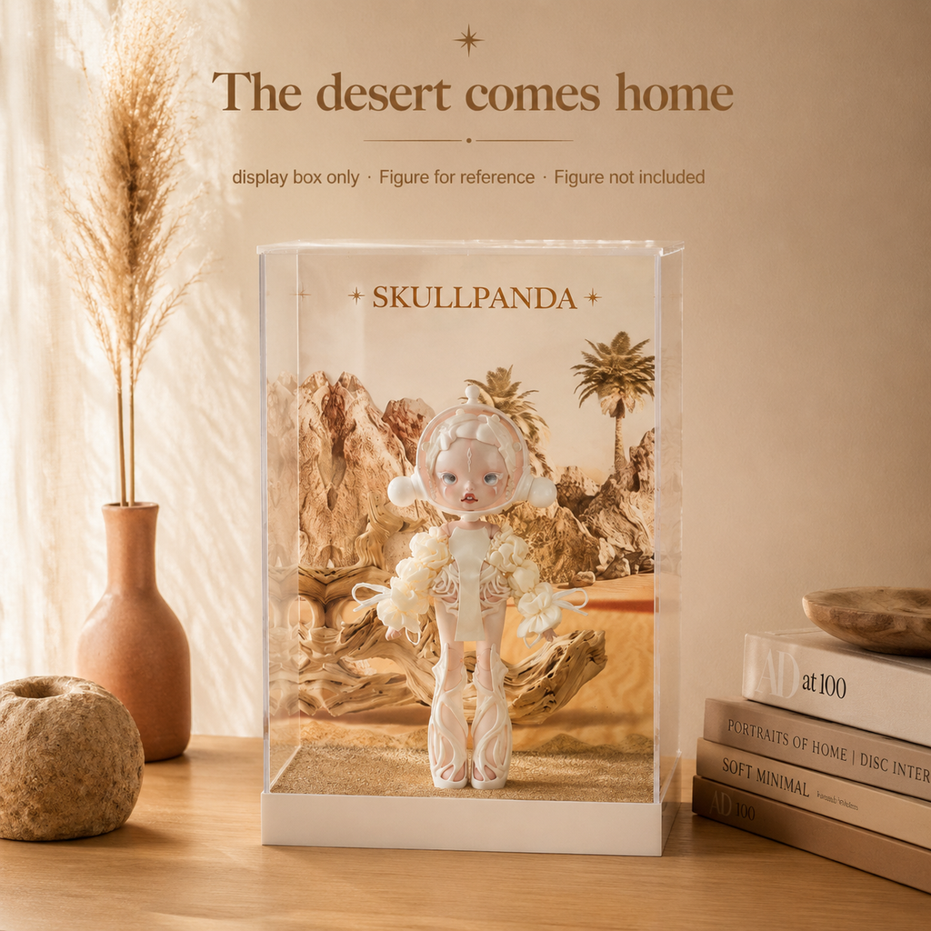 Desert Scene Acrylic Display Box | Printed Scene Backdrop | Collector Gift Box