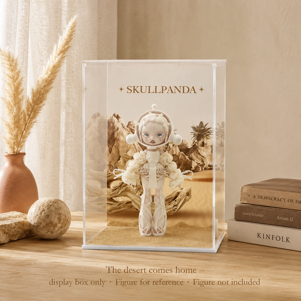 Desert Scene Acrylic Display Box | Printed Scene Backdrop | Collector Gift Box