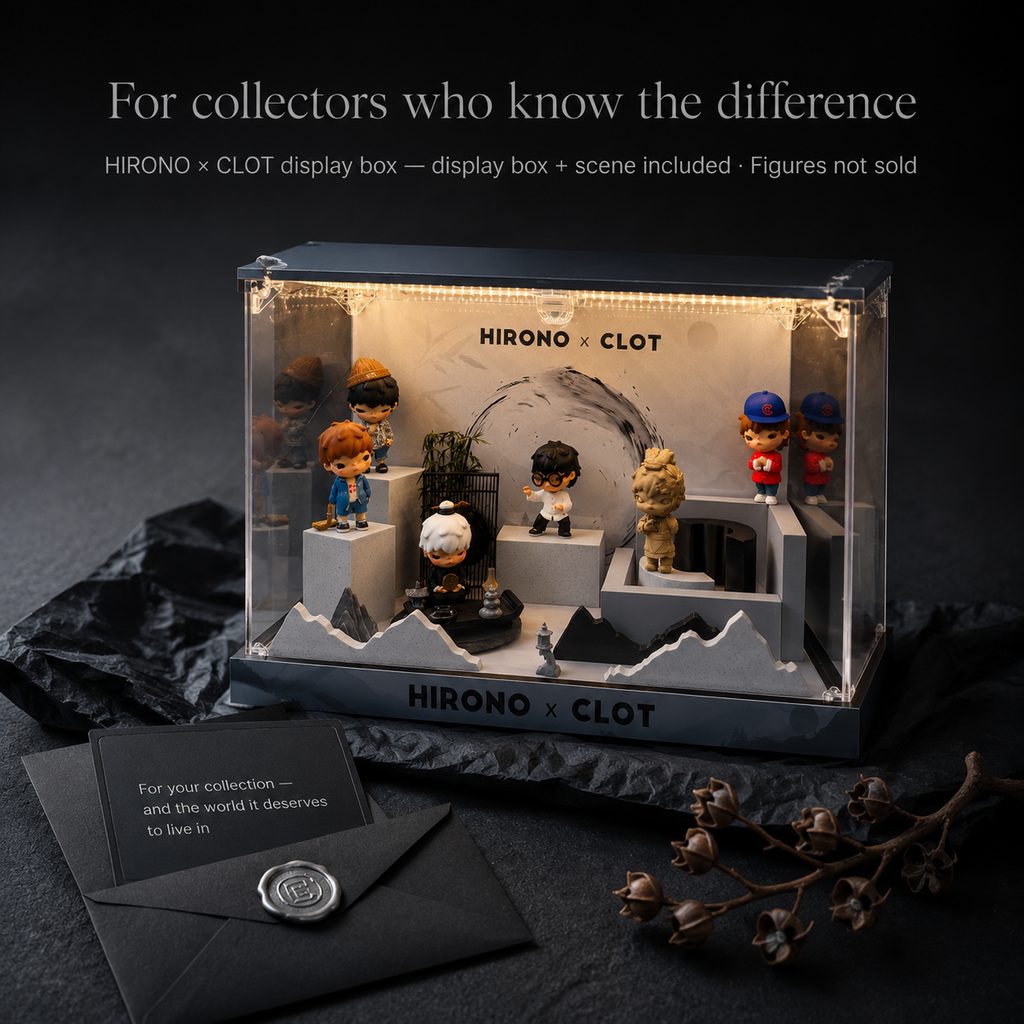 Ink-Wash Mountain Scene Display Box | LED Collaboration-Style Display | Collector Cabinet