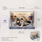 Ink-Wash Mountain Scene Display Box | LED Collaboration-Style Display | Collector Cabinet