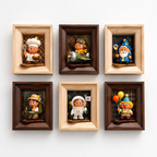 Wooden Shadow Box Display Frame | Figurine Picture Frame Wall Art | Single Figure Wall Display