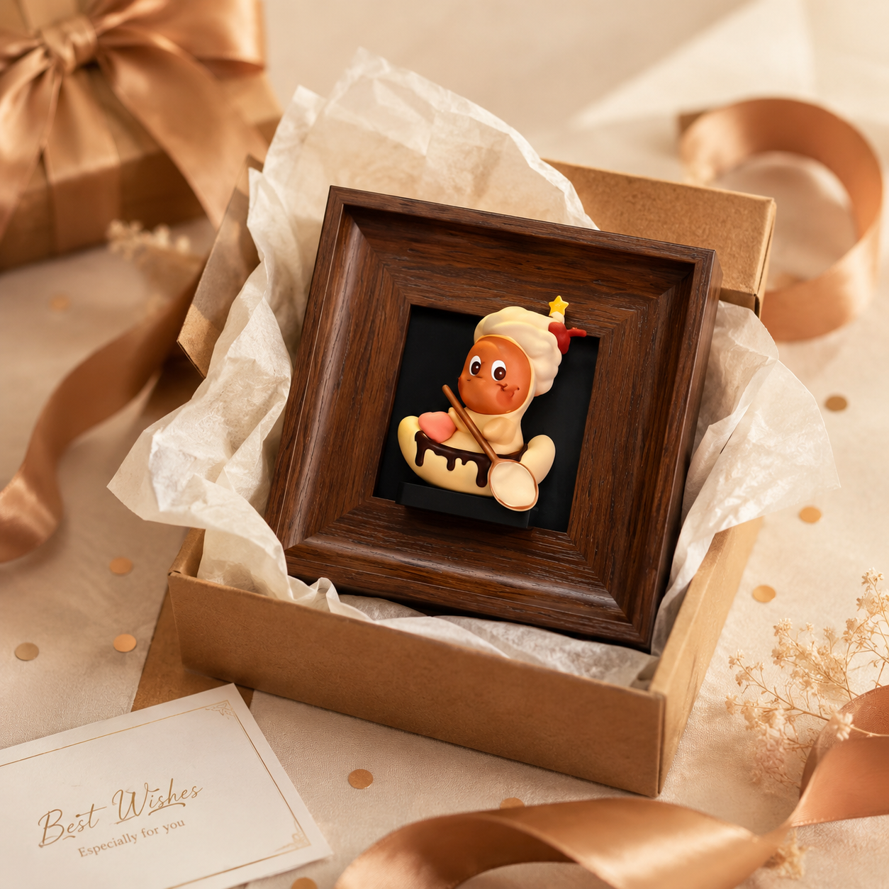 Wooden Shadow Box Display Frame | Figurine Picture Frame Wall Art | Single Figure Wall Display