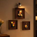 Wooden Shadow Box Display Frame | Figurine Picture Frame Wall Art | Single Figure Wall Display
