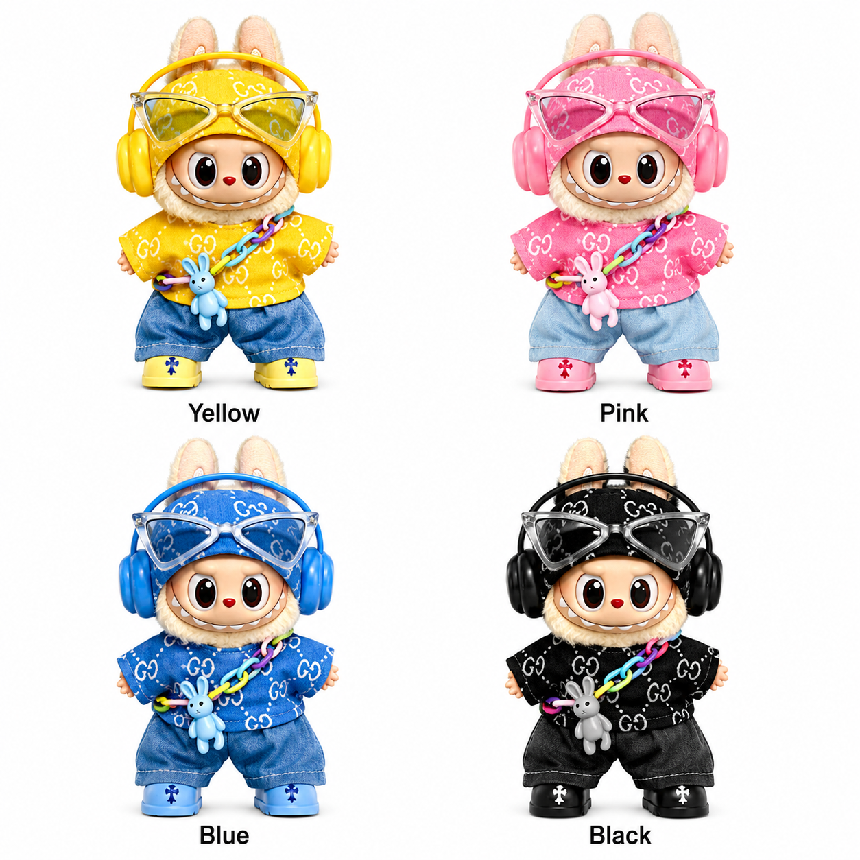 Designer Street Style Doll Outfit Set back view – Doluchi