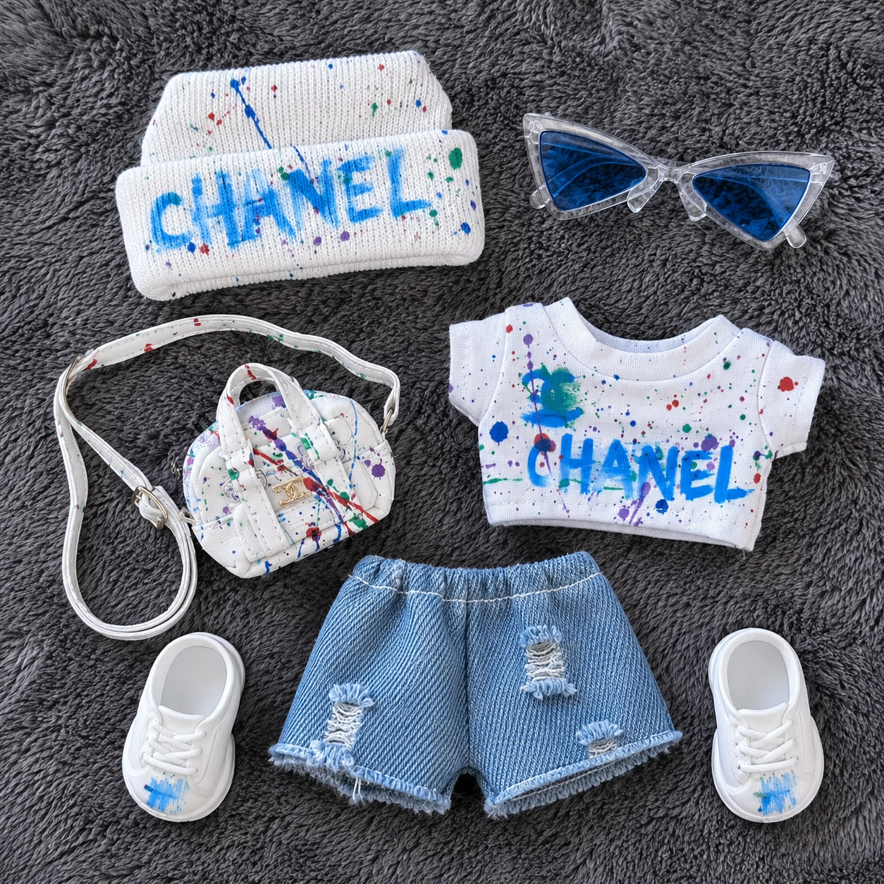 Mini Paint Splatter Crossbody Bag packaging – Doluchi
