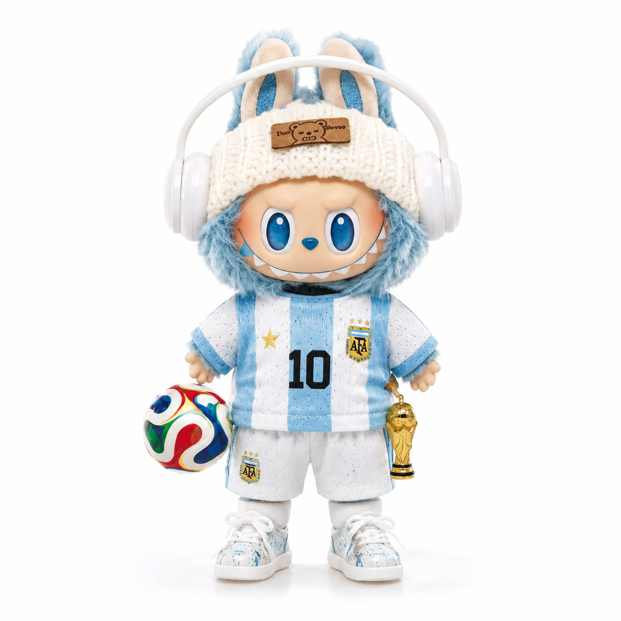 Argentina Soccer Doll Outfit Set in use – Doluchi