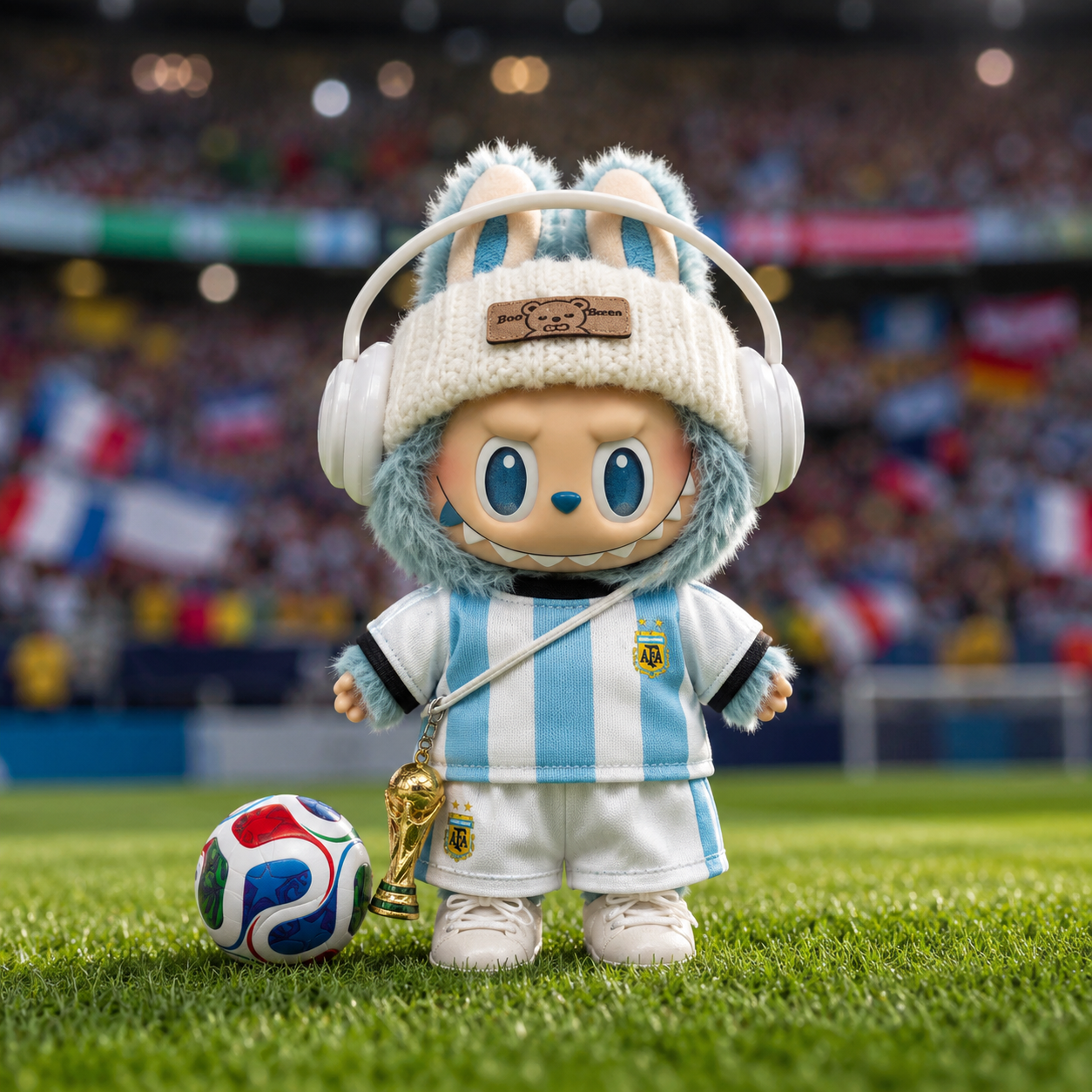 Argentina Soccer Doll Outfit Set size reference – Doluchi