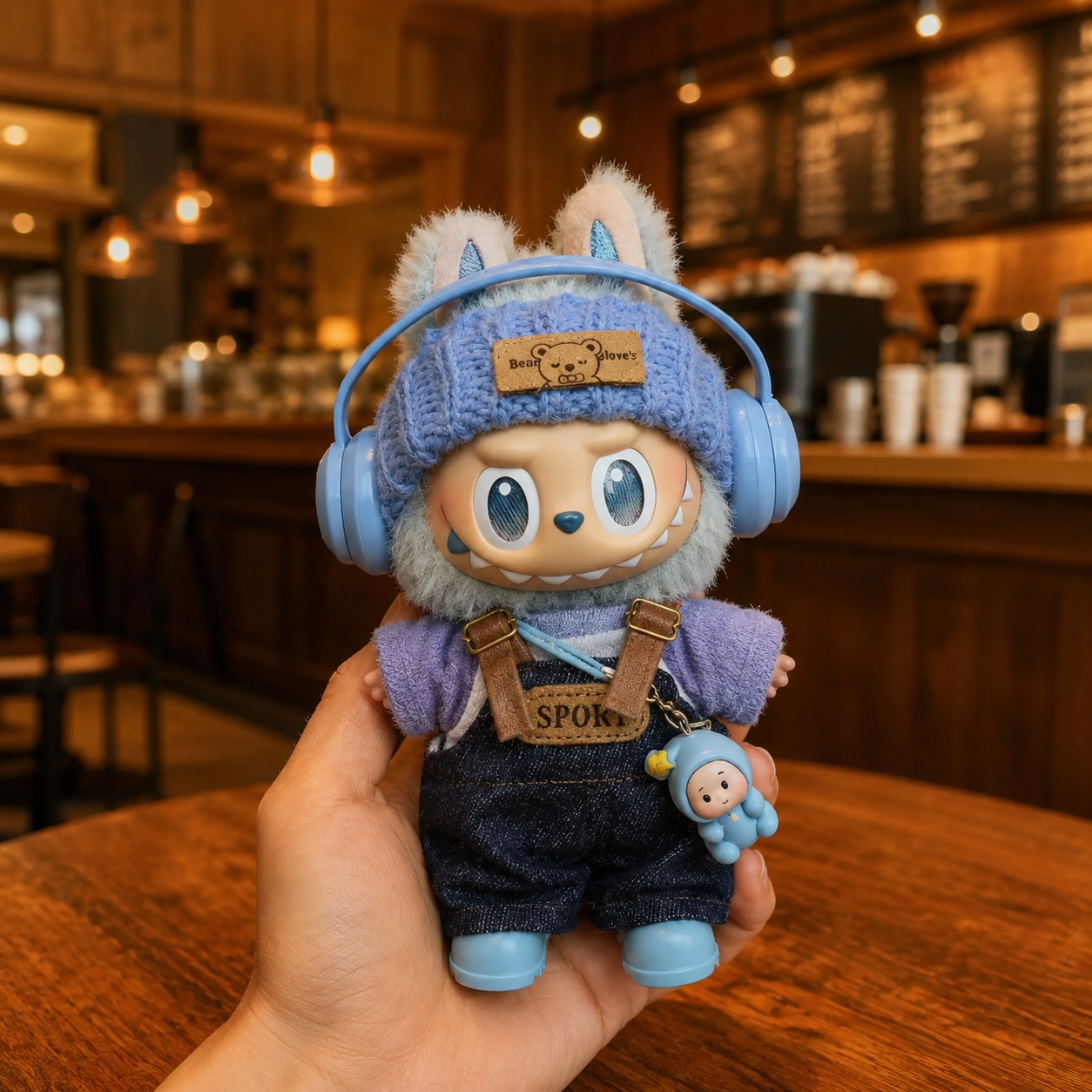 Bear Gloves Knit Beanie for Dolls in use – Doluchi