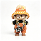 Film Soul Photographer Outfit | Retro Camera + Striped Beanie | Film Style Doll Set