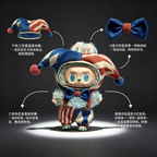 Royal Jester Outfit Set | Limited Edition Jester Costume | Blue Gold Collector Figure