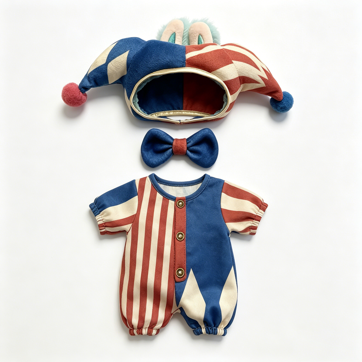 Royal Jester Outfit Set | Limited Edition Jester Costume | Blue Gold Collector Figure
